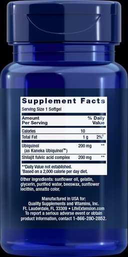 Life Extension Super Ubiquinol CoQ10 100mg with Enhanced Mitochondrial Support Softgel