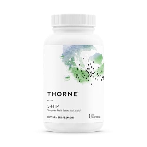 THORNE - 5-HTP - Contains Vitamin B6 - Serotonin Support for Sleep & Stress Management* - 5-Hydroxytryptophan Supplement - Third-Party Certified - Gluten, Dairy & Soy-Free - 90 Capsules Capsule
