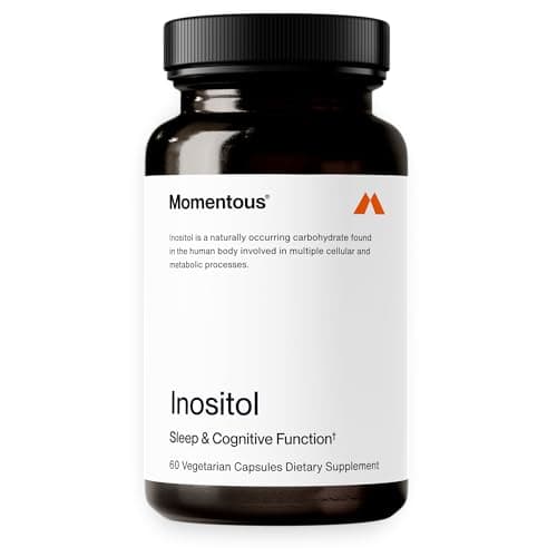 Momentous Inositol Supplement - Myo-Inositol for Mood Balance, Cognitive Function, & Rest Quality Support - Vegan - GMO- & Gluten-Free - NSF Certified for Sport - 60 Servings Capsule