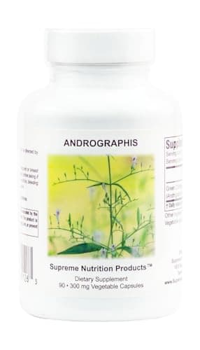 Supreme Nutrition Andrographis, 90 Pure Green Chiretta Vegetarian Capsules Capsule