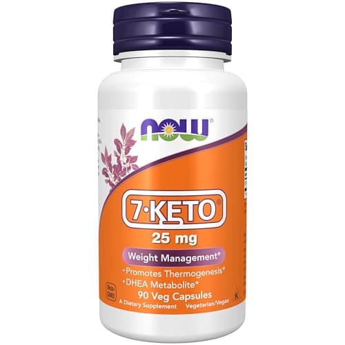 NOW Foods Supplements, 7-Keto (DHEA Acetate-7-one) 25 mg, Weight Management*, 90 Veg Capsules Capsule