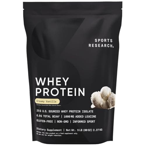 Sports Research Whey Protein Isolate Vanilla 5lb — view 1 of 5