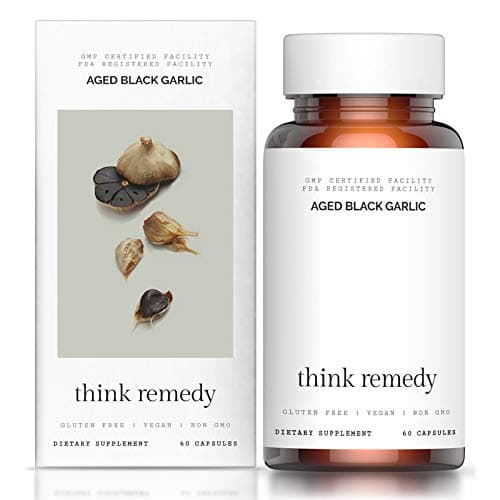 Think Remedy Aged Black Garlic Capsules - Garlic Pills - Less Odor - 60 Capsules - Allium Sativum Supplement - More Effective Than Allicin Capsule