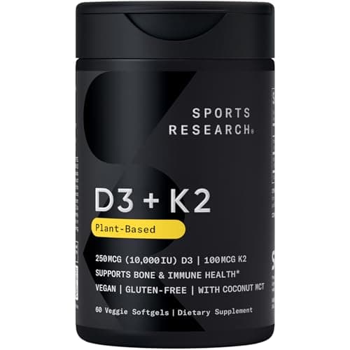 Sports Research Vitamin D3 + K2 10,000 IU Softgel