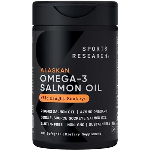 Sports Research Salmon Oil 2500mg Wild Alaskan Sockeye — view 1 of 5
