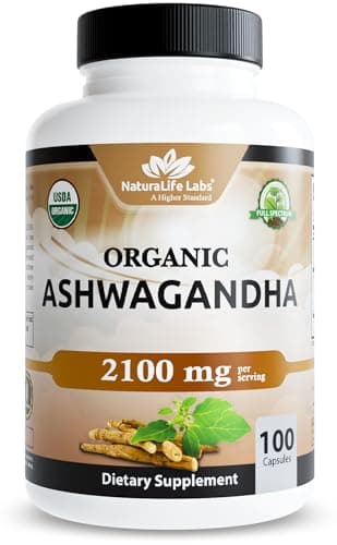 NaturaLife Labs Organic Ashwagandha with Black Pepper Capsule