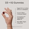 Sports Research Vegan Vitamin D3 + K2 Sugar-Free Gummies (5000 IU D3 + 100mcg MK-7, 60 Count) supplement product thumbnail 3 of 6