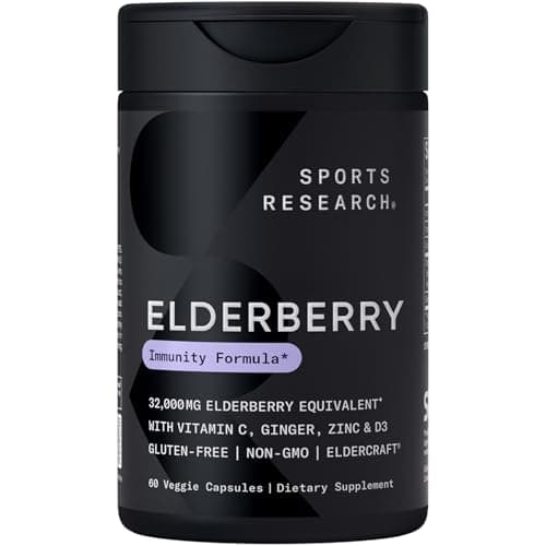 Sports Research Elderberry Immune Support (5-in-1 with Zinc, Ginger, Vitamin C & D3) — view 1 of 5