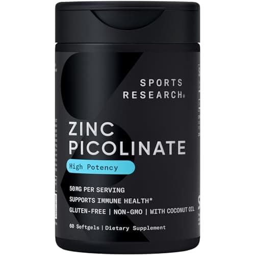 Sports Research Zinc Picolinate 50mg Softgel