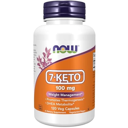 NOW Supplements, 7-Keto (DHEA Acetate-7-one) 100 mg, Weight Management*, 120 Veg Capsules Capsule