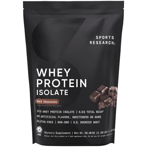 Sports Research 100% Whey Protein Isolate Dark Chocolate — view 1 of 5