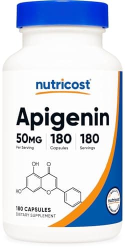 Nutricost Apigenin 50mg, 180 Capsules - Non-GMO, Gluten Free, Vegan Capsule