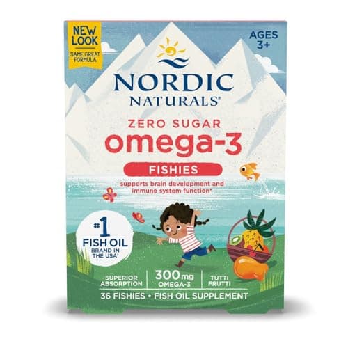 Nordic Naturals Nordic Omega-3 Fishies, Tutti Frutti - 36 Fishies - 300 mg Total Omega-3s with EPA & Gummy