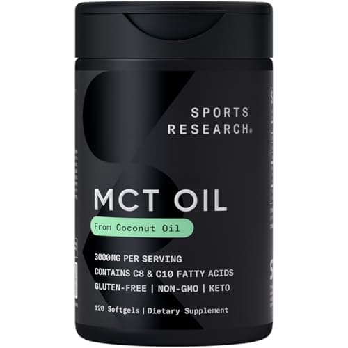 Sports Research MCT Oil Capsules 3000mg Coconut Softgels — view 1 of 5