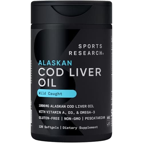 Sports Research Cod Liver Oil 1000mg with Vitamins A & D3 — view 1 of 5