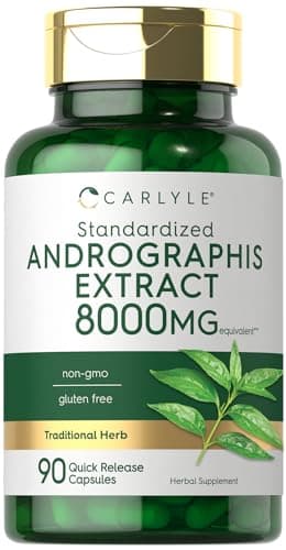 Carlyle Andrographis Paniculata Capsules | 90 Pills | Herb Extract Supplement | Non-GMO and Gluten Free Capsule