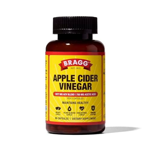 Bragg Organic Apple Cider Vinegar Capsules with Vitamin D and Zinc - 90 Count - Supports Immune System Capsule