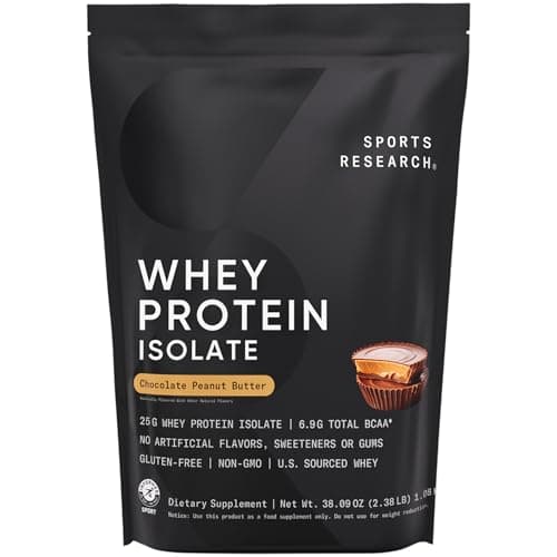 Sports Research 100% Whey Protein Isolate Chocolate Peanut Butter — view 1 of 5
