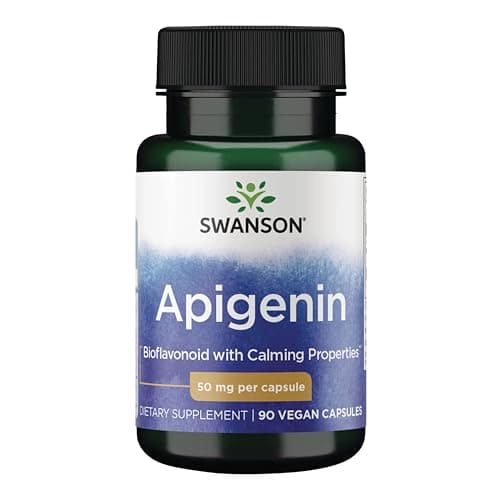 Swanson Apigenin – Sleep and Relaxation Supplement – Natural Support – 90 Caps, 50 mg (Packaging may Vary) Capsule