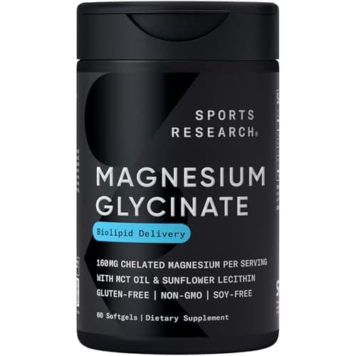 Sports Research Magnesium Glycinate 160mg Liquid Softgels Liquid Softgel