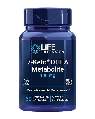Life Extension 7-Keto DHEA Metabolite – Crank Up Your Fat-Burning Furnace – Non-GMO – Gluten-Free – 100 Mg – 60 Vegetarian Capsules — view 1 of 5
