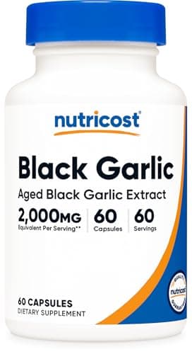 Nutricost Black Garlic Extract 60 Capsules for 60 Servings Per Bottle - Aged Black Garlic Extract, Vegan, Gluten Free and GMO Free Capsule