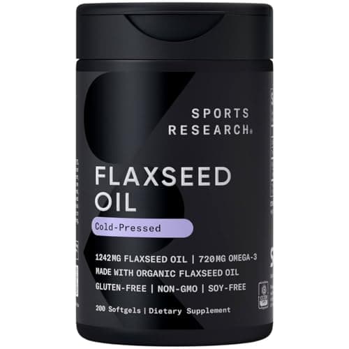 Sports Research Organic Flaxseed Oil Softgels 1242mg — view 1 of 5