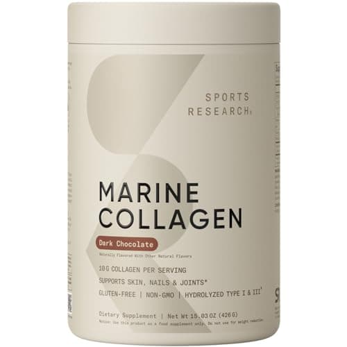 Sports Research Marine Collagen Peptides Dark Chocolate (15 Servings) — view 1 of 5