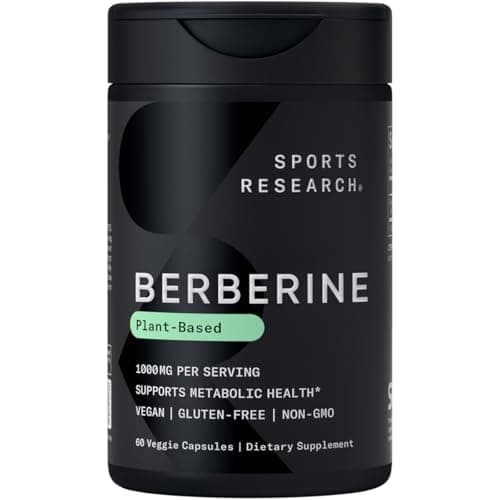 Sports Research Berberine 1000mg (Vegan, 60 Capsules) Capsule