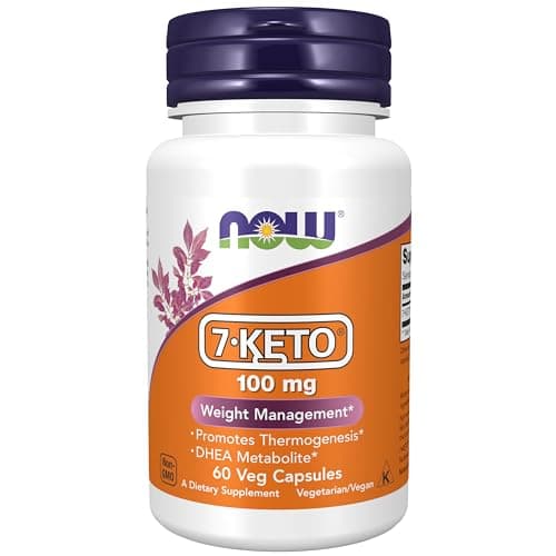 NOW Foods Supplements, 7-Keto (DHEA Acetate-7-one) 100 mg, Weight Management*, 60 Veg Capsules Capsule