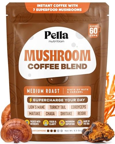 Pella Nutrition 7-Mushroom Coffee (60 Servings) Instant coffee powder