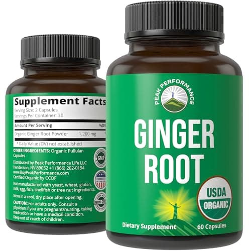 Peak Performance USDA Organic Ginger Root Capsules — view 1 of 5