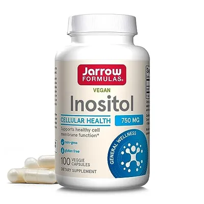 Jarrow Formulas® Inositol 750 mg, Dietary Supplement, Liver Support for Cellular Health and General Capsule