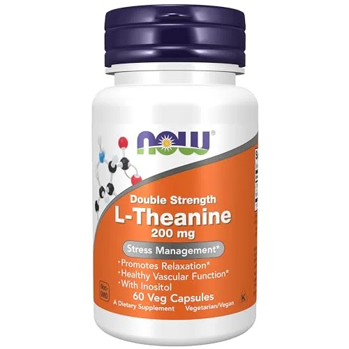 NOW Foods L-Theanine 200mg Vegetarian Capsule