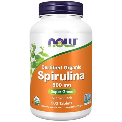 NOW Foods Organic Spirulina 500mg Tablet
