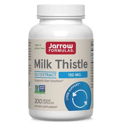 Jarrow Formulas Milk Thistle Supplement 150 mg. 30:1 Milk Thistle Extract Standardized to 80% Total Capsule