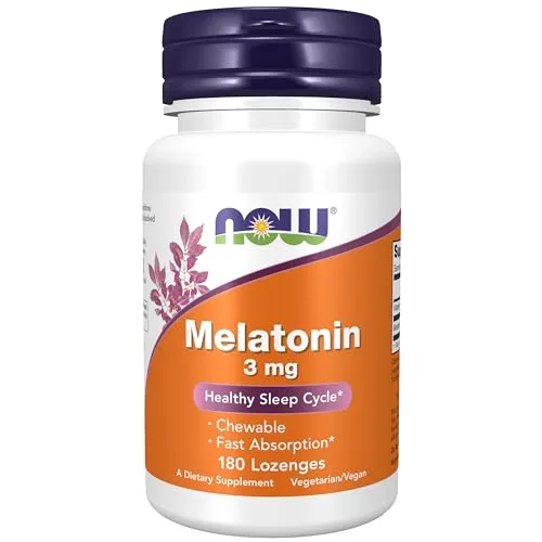 NOW Foods Melatonin 3mg Lozenges Chewable Lozenge