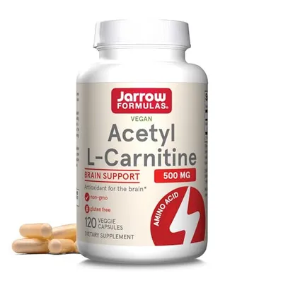 Jarrow Formulas® Acetyl L-Carnitine 500 mg, Dietary Supplement, Amino Acid Support for Brain Health Capsule