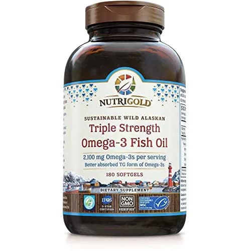 NutriGold Triple Strength Omega-3 Gold Softgel (Burpless)