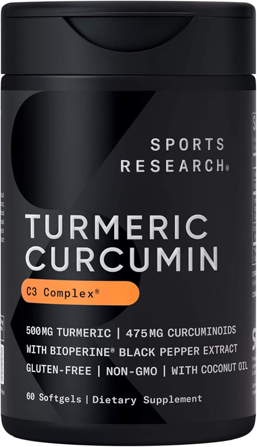 Sports Research Turmeric Curcumin C3 Complex with BioPerine Softgel