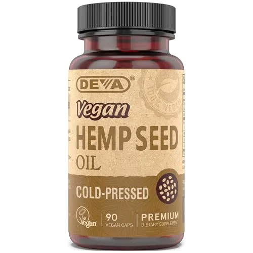DEVA Vegan Virgin Hemp Seed Oil Capsules Capsule (vegan plant cellulose)