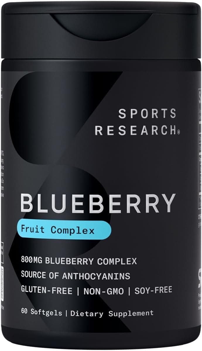 Sports Research Organic Blueberry Complex Softgels Softgel