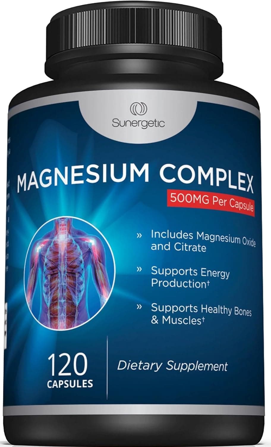 Sunergetic Magnesium Oxide Citrate 500mg Capsule (Vegetable)