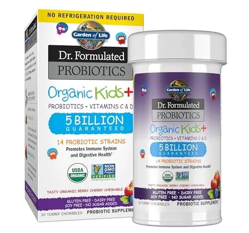 Garden of Life Dr. Formulated Probiotics Organic Kids+ Chewable Tablets