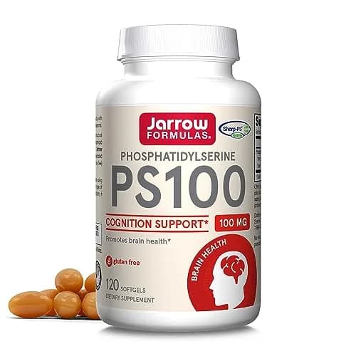Jarrow Formulas PS100 Phosphatidylserine 100 mg, Dietary Supplement for Brain Health and Cognition S Softgel