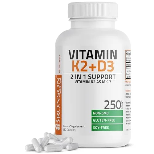 Bronson Vitamin D3 + K2 (5000 IU) Vegetarian capsule