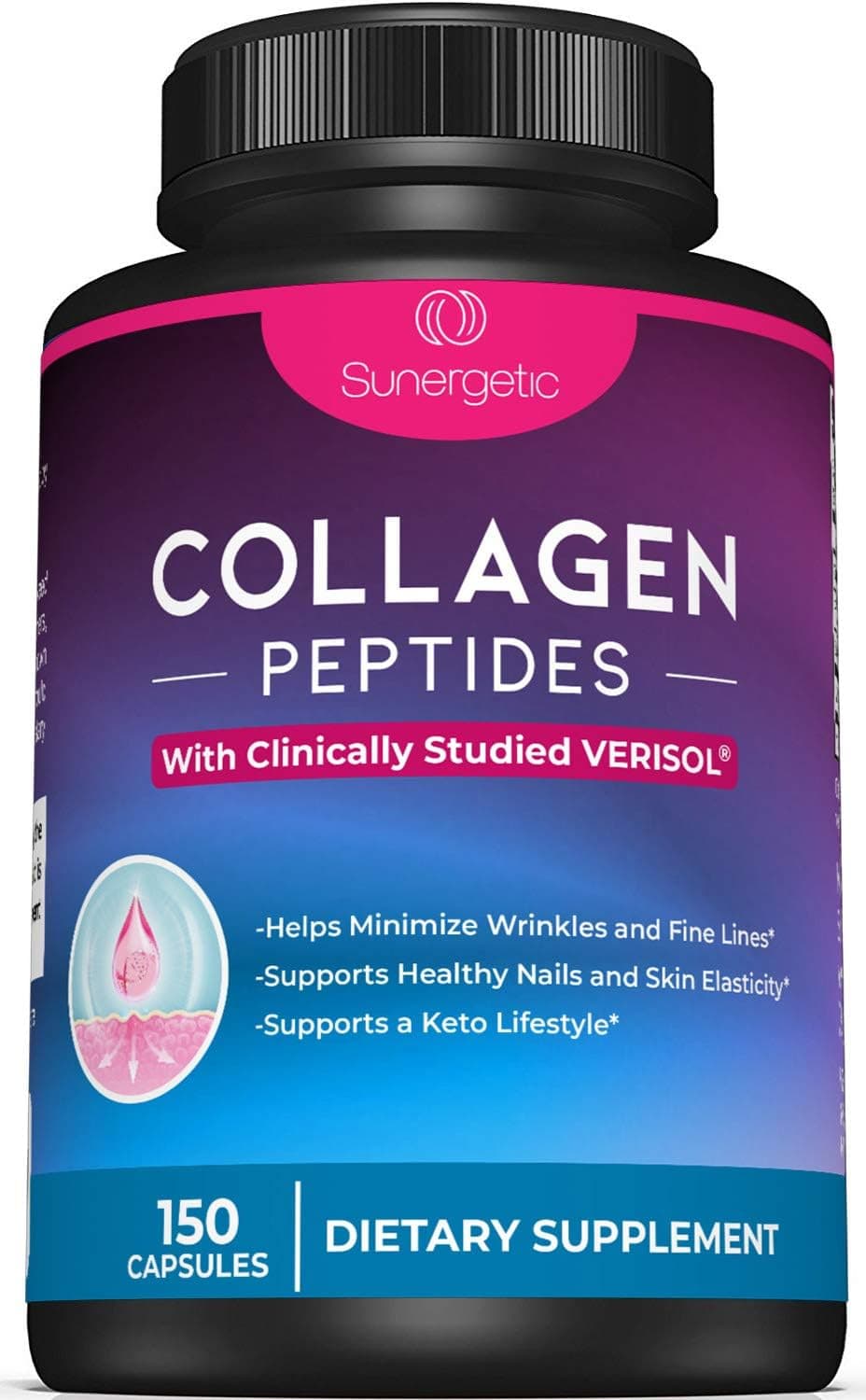 Sunergetic VERISOL Collagen Peptides 2500mg Capsule