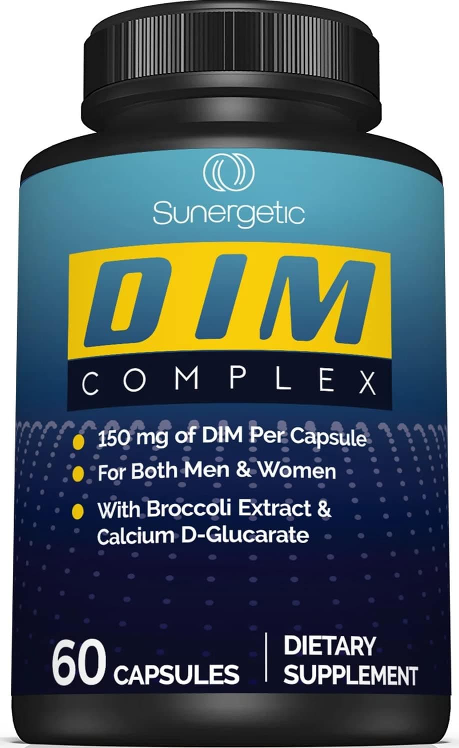 Sunergetic DIM 150mg Broccoli Calcium D-Glucarate Bioperine Capsule