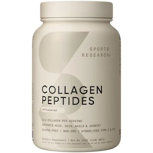 Sports Research Collagen Peptides 32 oz (Unflavored) Powder
