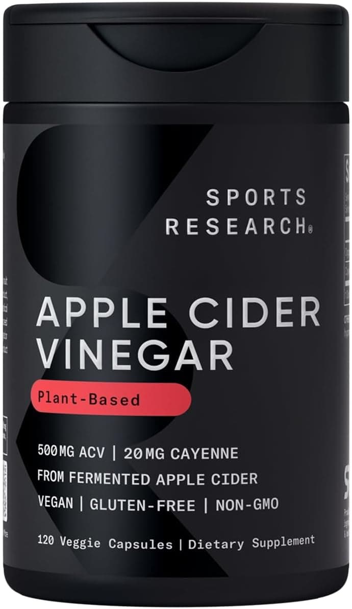 Sports Research Apple Cider Vinegar with Cayenne Pepper Veggie Capsule